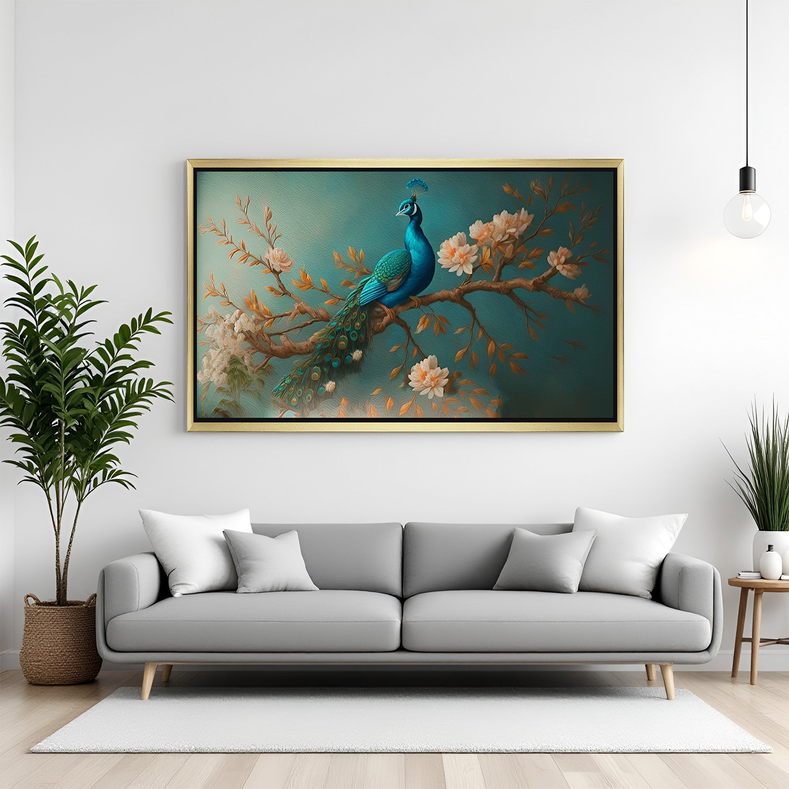 Majestic Peacock Vastu Canvas Painting 