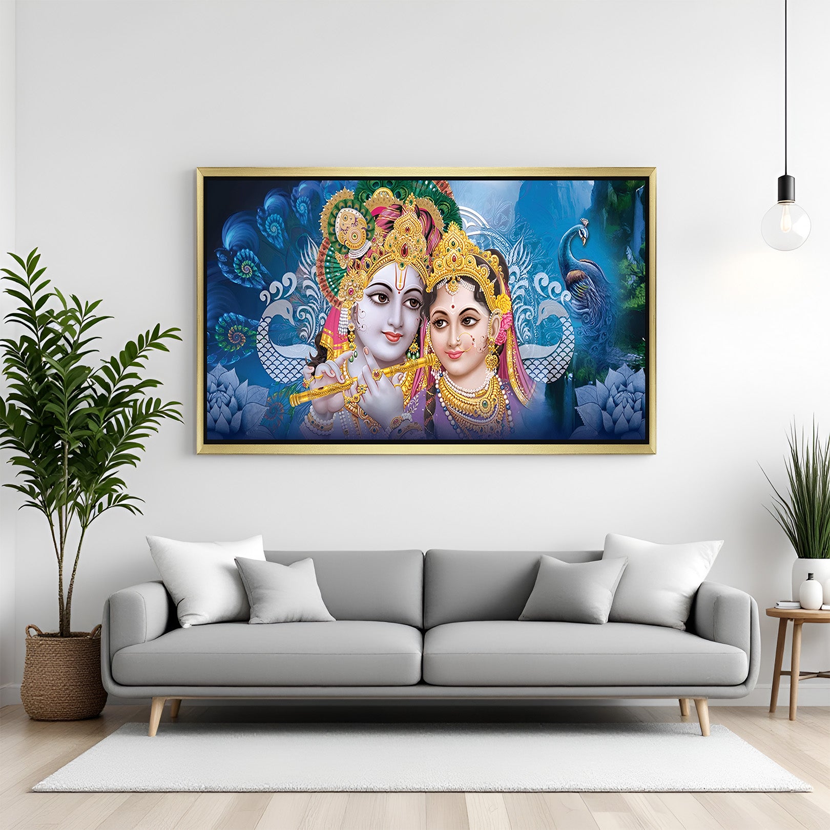 Radha Krishna Spiritual Canvas Paintin