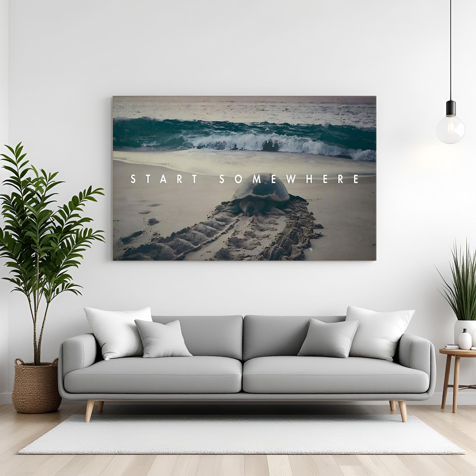 Start Somewhere Motivation Canvas Painting