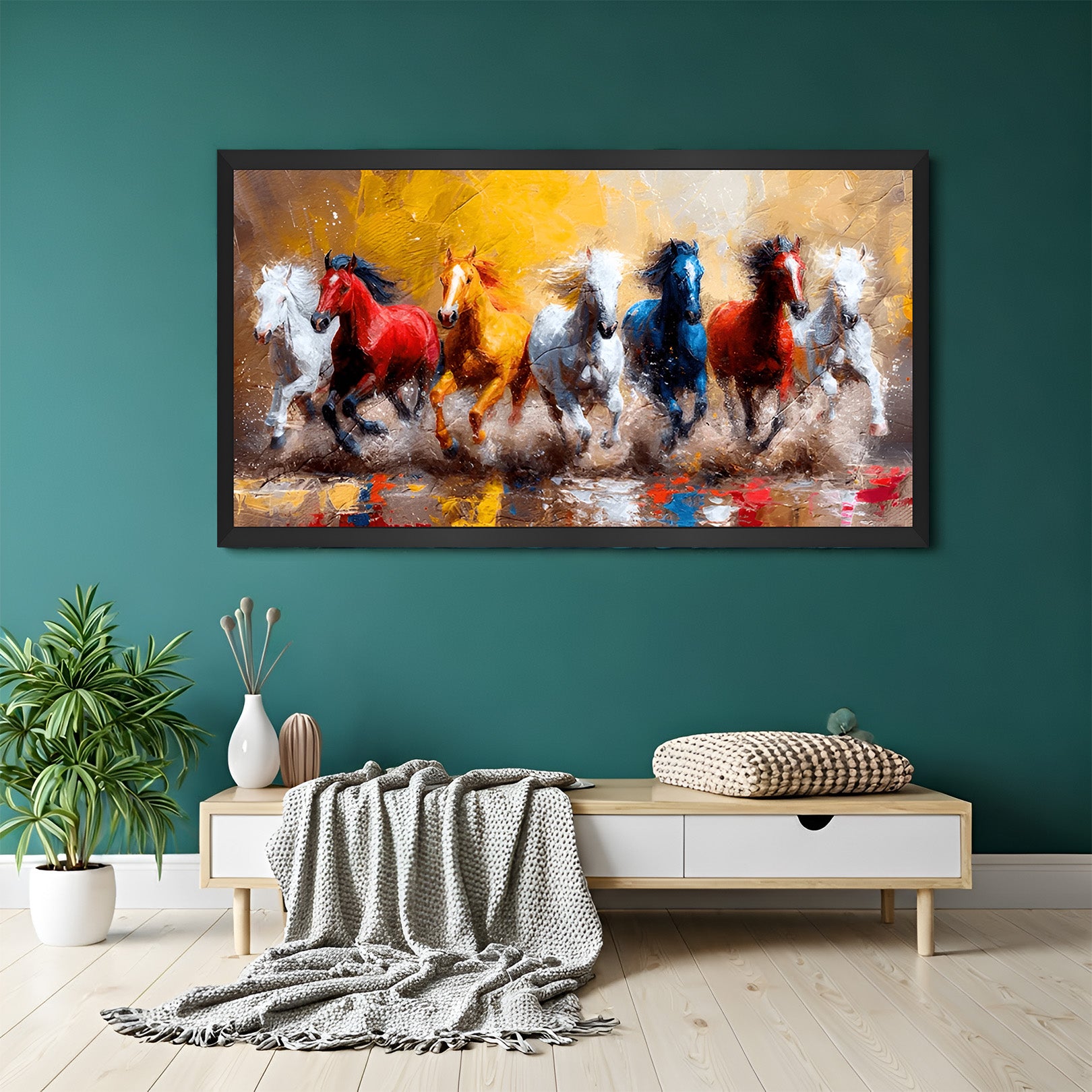 Seven Horses Vastu Wall Art