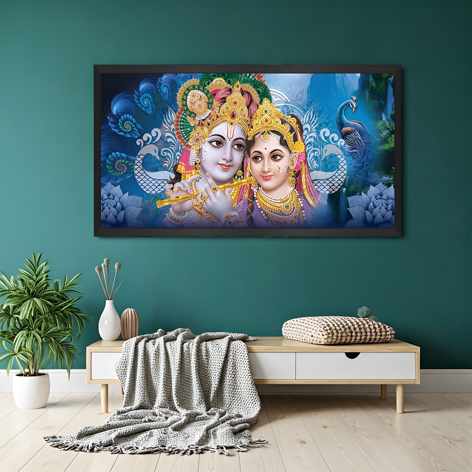 Radha Krishna Spiritual Canvas Paintin