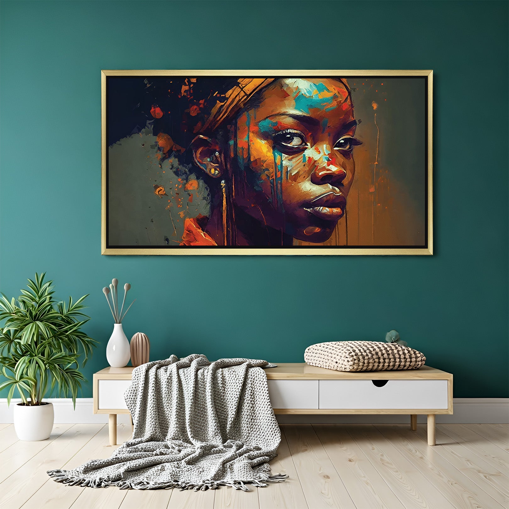 Tribal Elegance: Authentic African Wall Art for a Bold Statement - (AFRSH - 113)