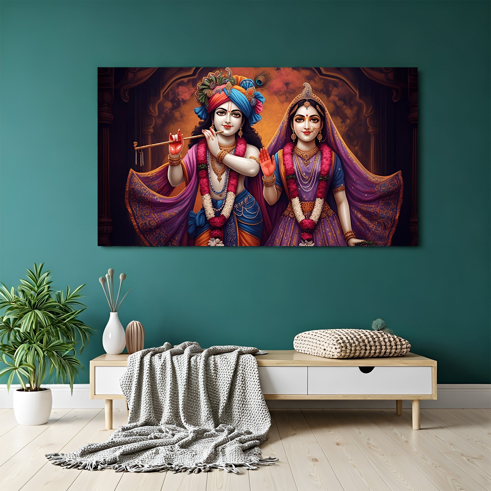 Radha Krishna Vastu Canvas Painting