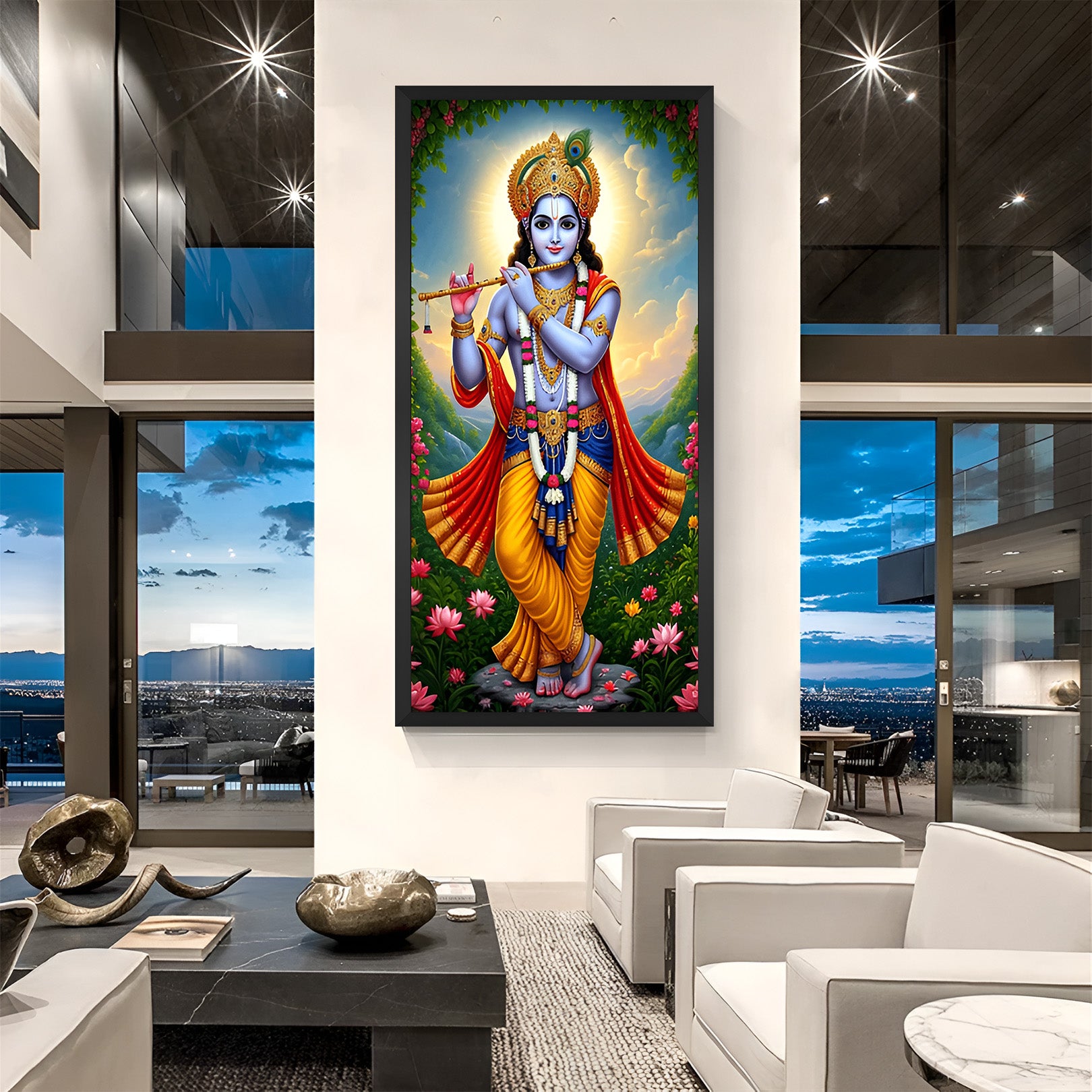 Lord Krishna Wall Art Canvas Painting