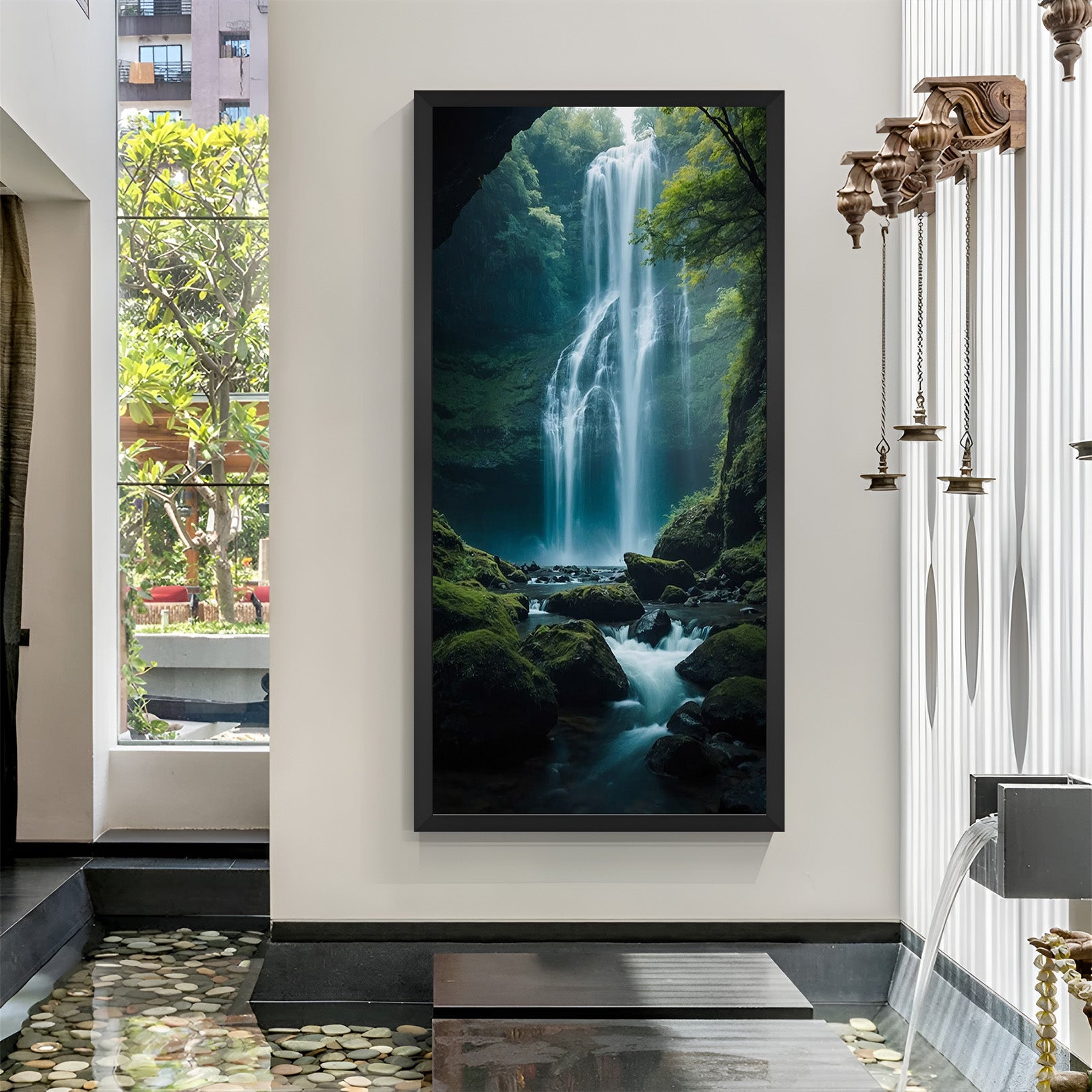 Waterfall Vastu Canvas Painting 