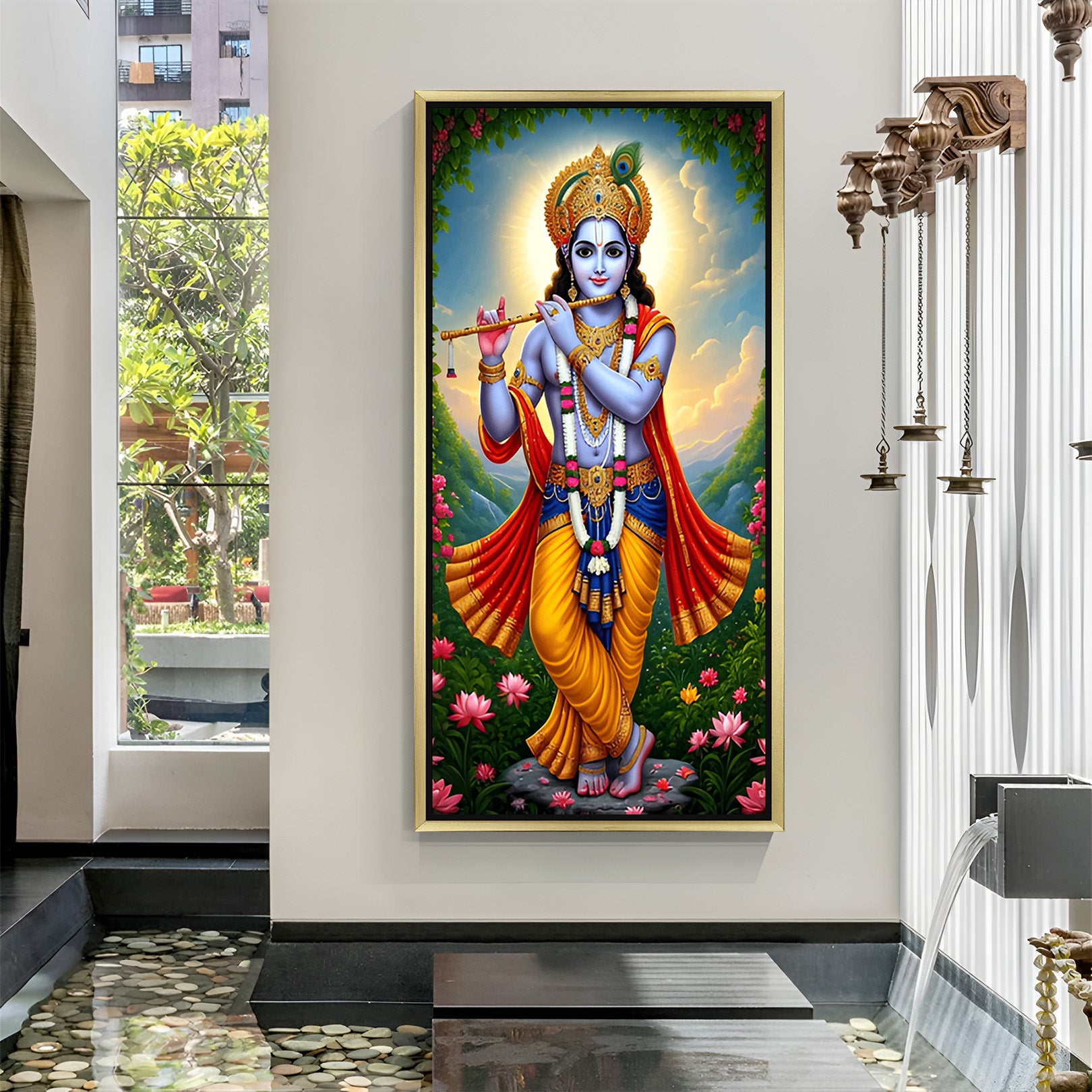 Lord Krishna Wall Art Canvas Painting