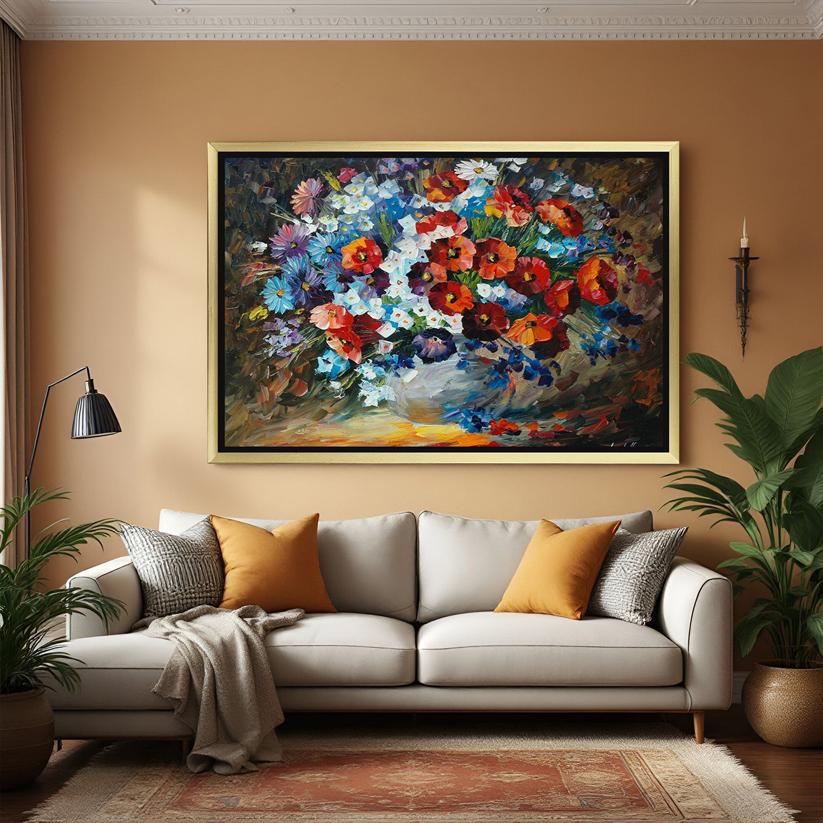 Large Floral Wall Art: Nature’s Grace on Canvas (FLR - 140)