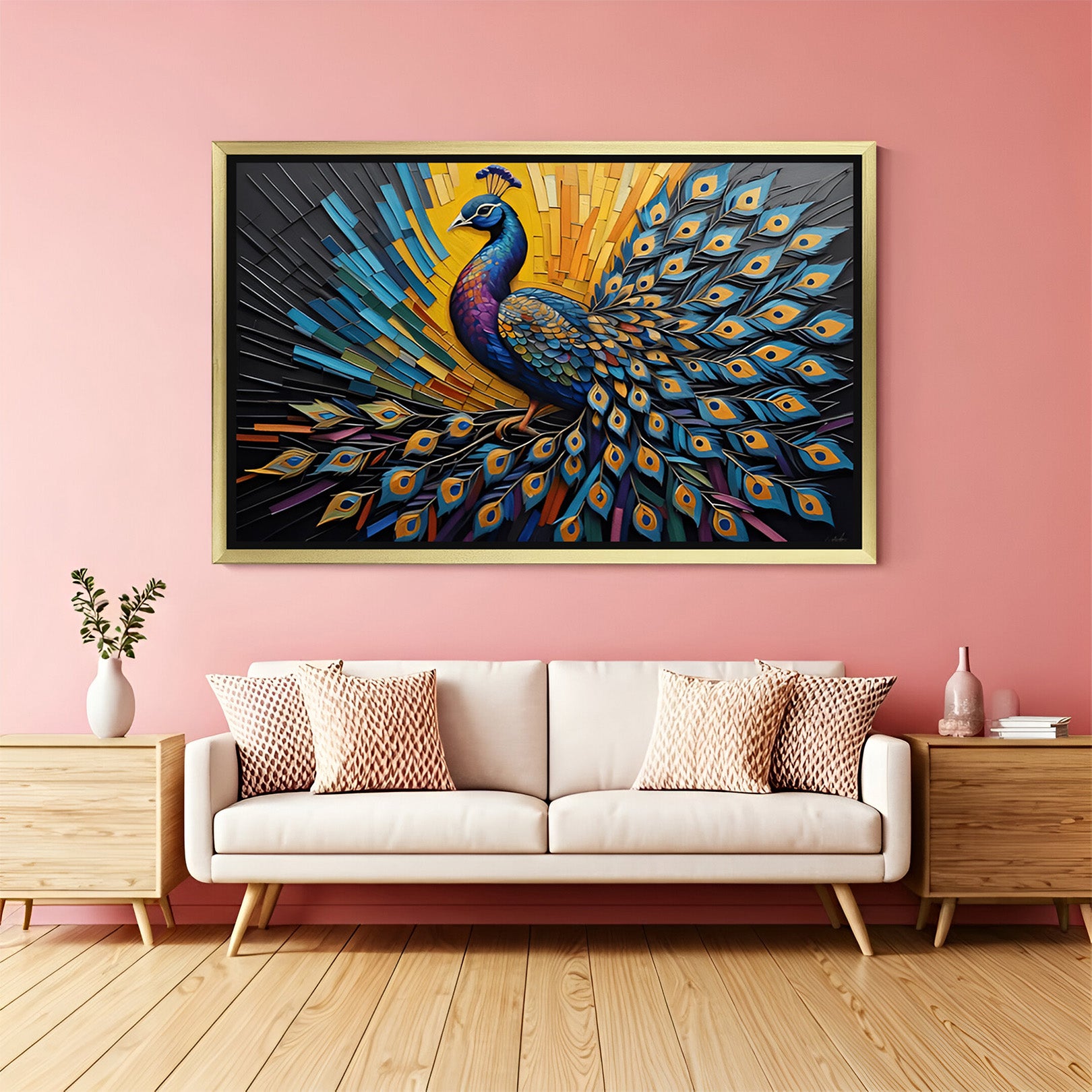 Peacock Vastu Canvas Painting 