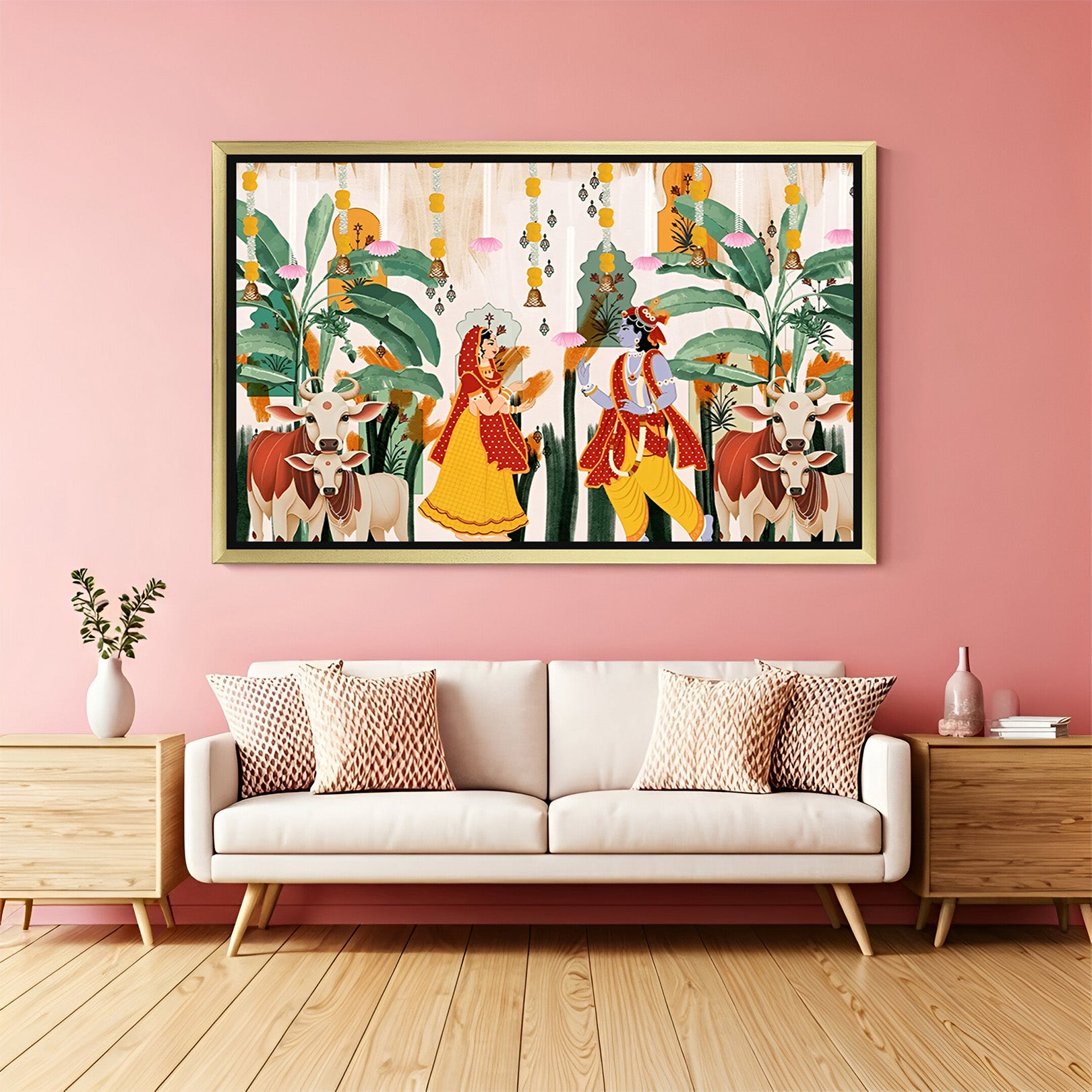 Radha Krishna Vastu Canvas Painting 