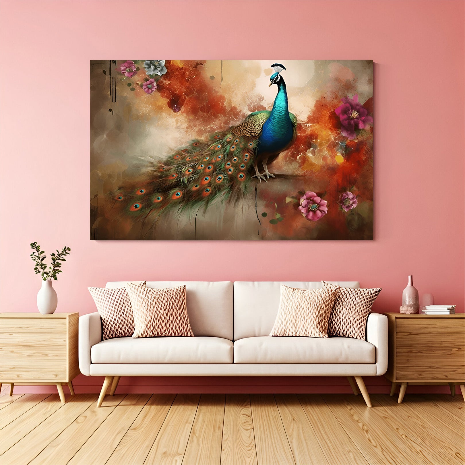 Peacock Vastu Canvas Painting