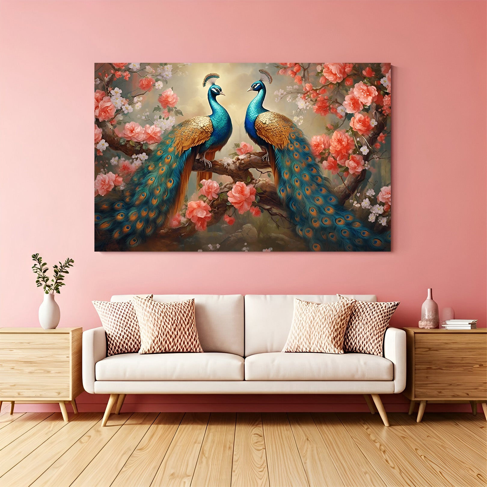  Peacock Vastu Canvas Painting