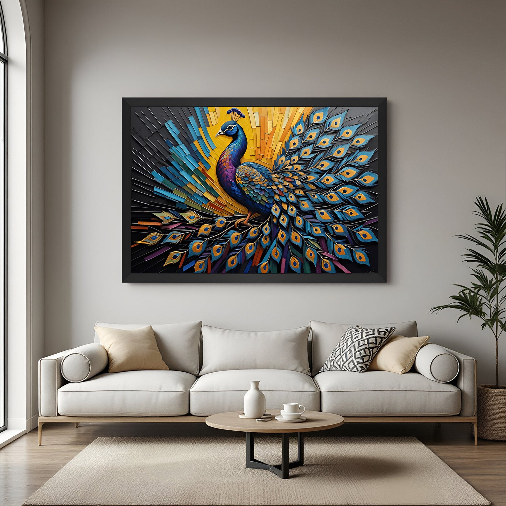 Peacock Vastu Canvas Painting 