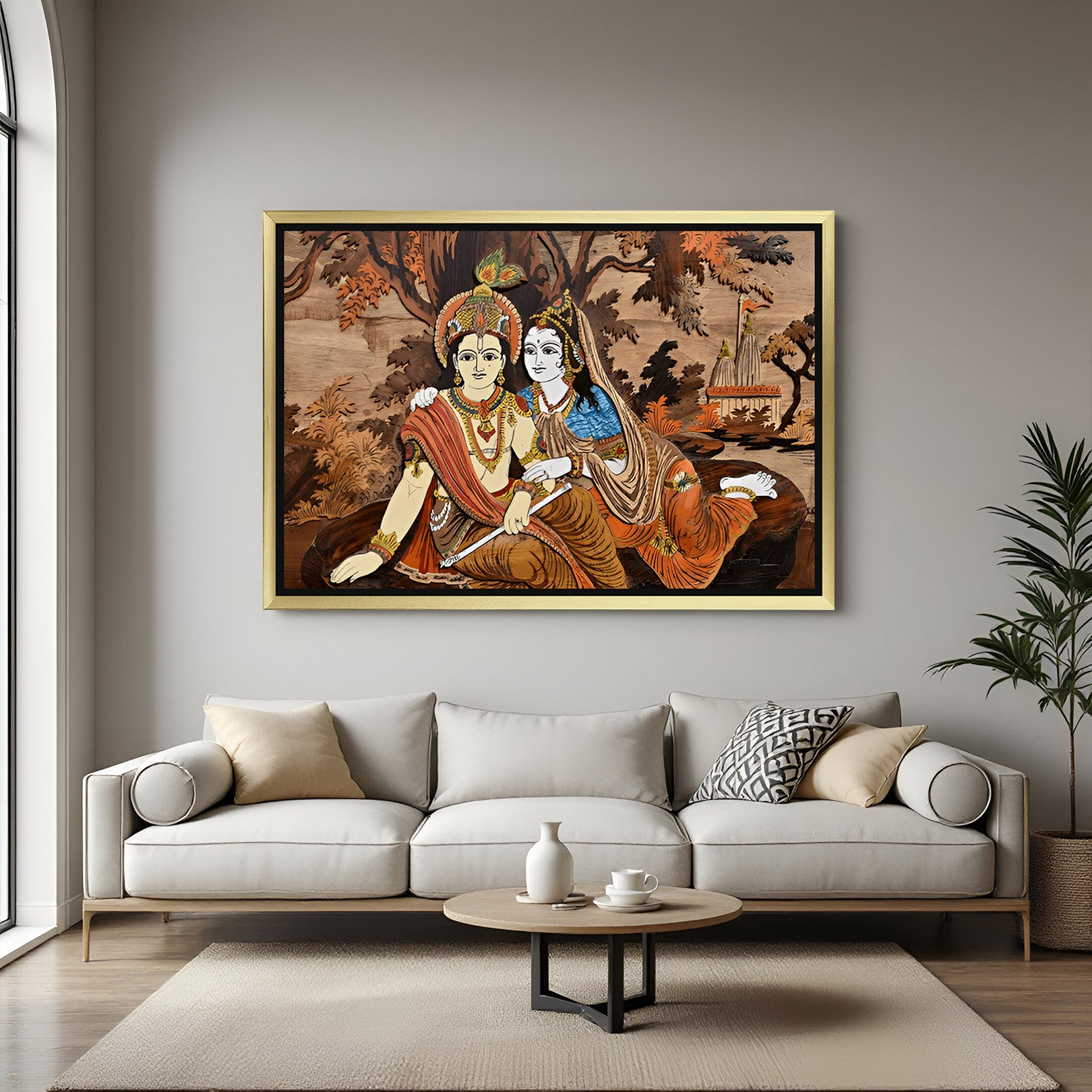 Radha Krishna Vastu Canvas Painting