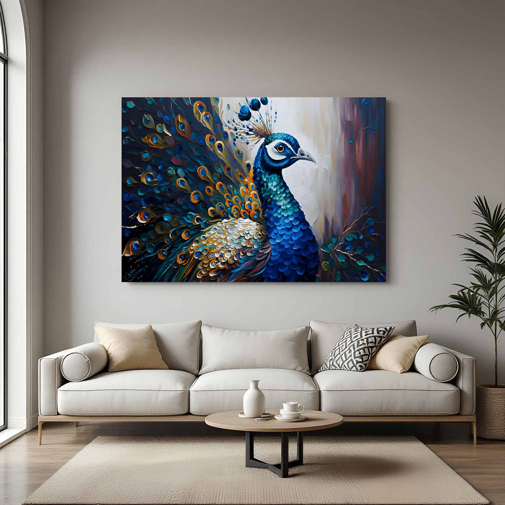 Peacock Vastu Canvas Painting 