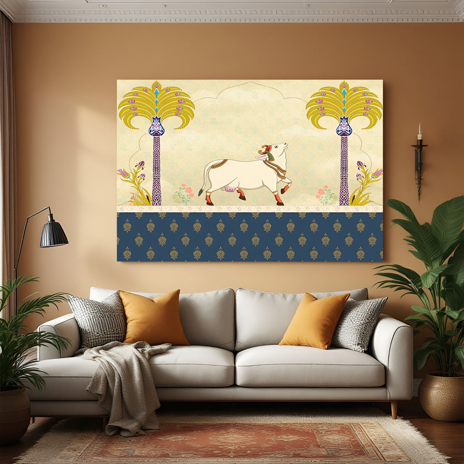 Kamadhenu Vastu Canvas Wall Art 