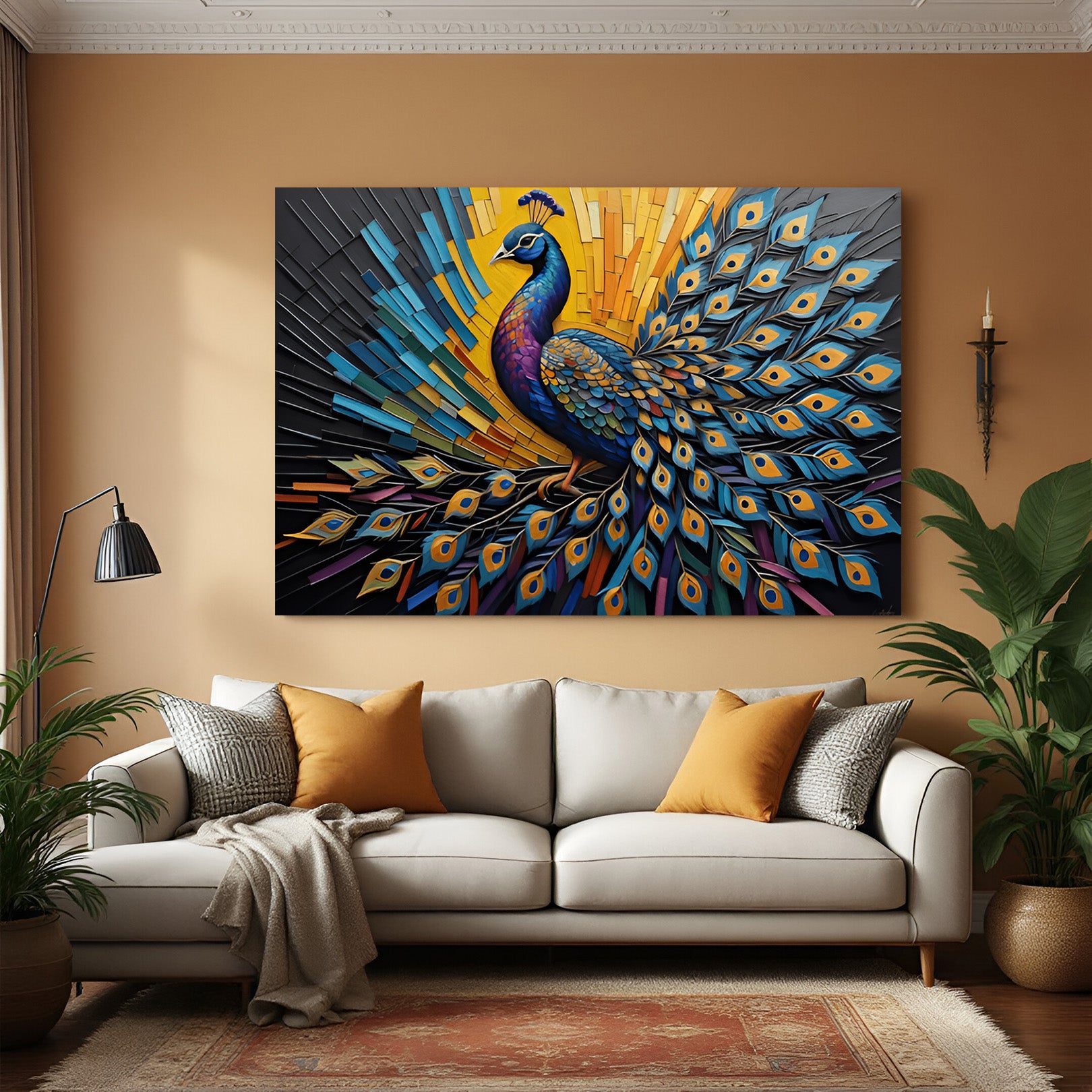 Peacock Vastu Canvas Painting 