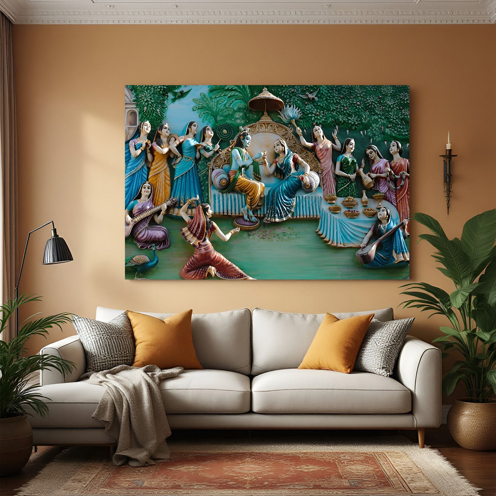 Radha Krishna Vastu Canvas Painting