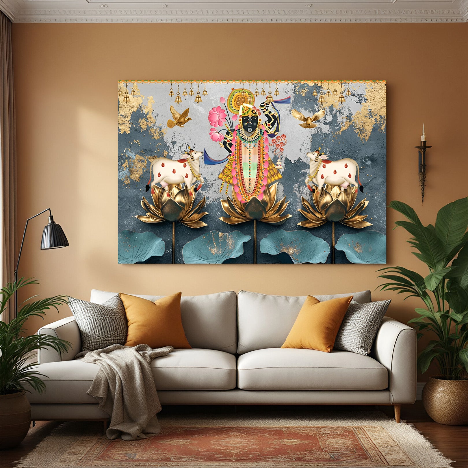 Pichwai Vastu Wall Art Canvas Painting