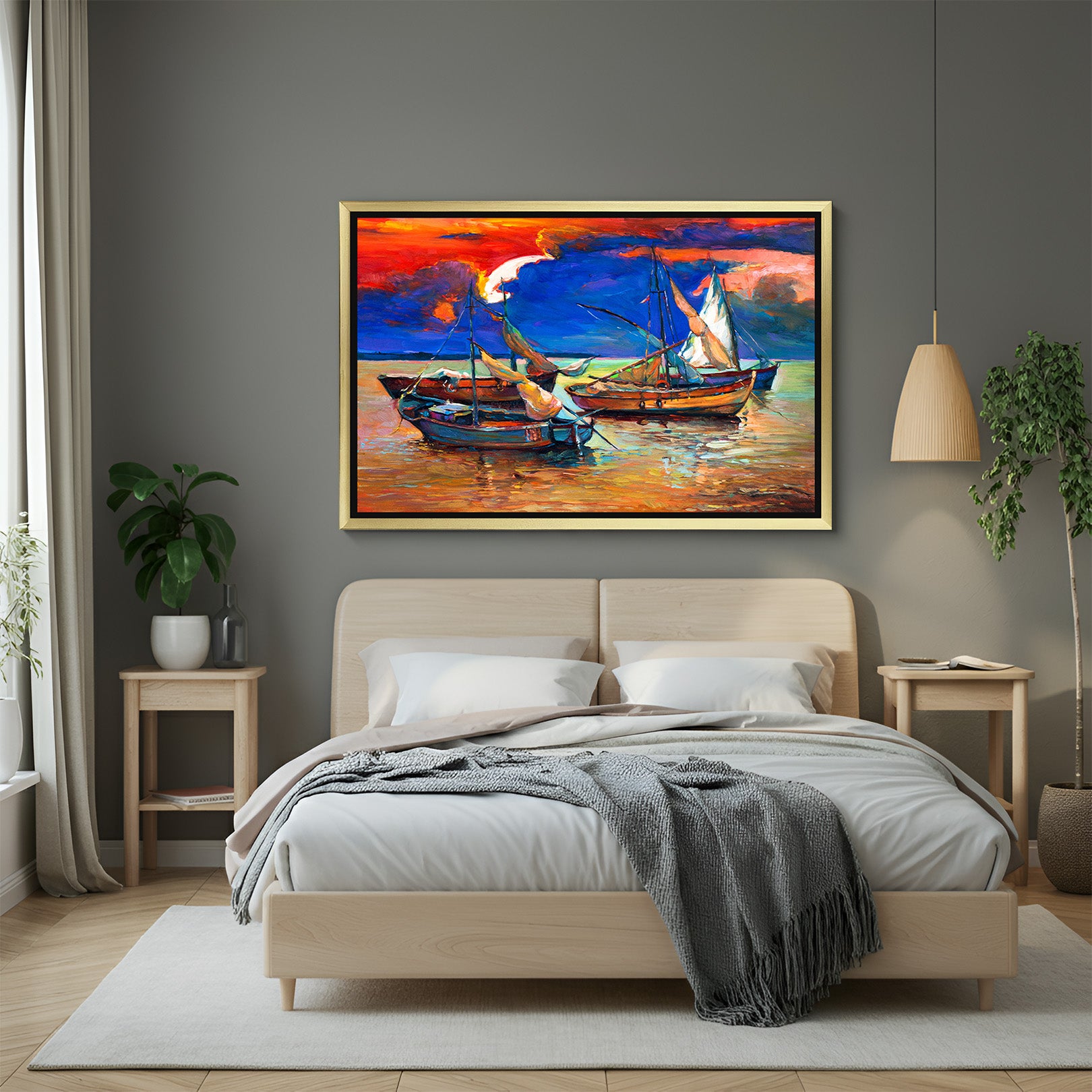 Framed Abstract Canvas Art: Layers of Perception (ABS - 195)