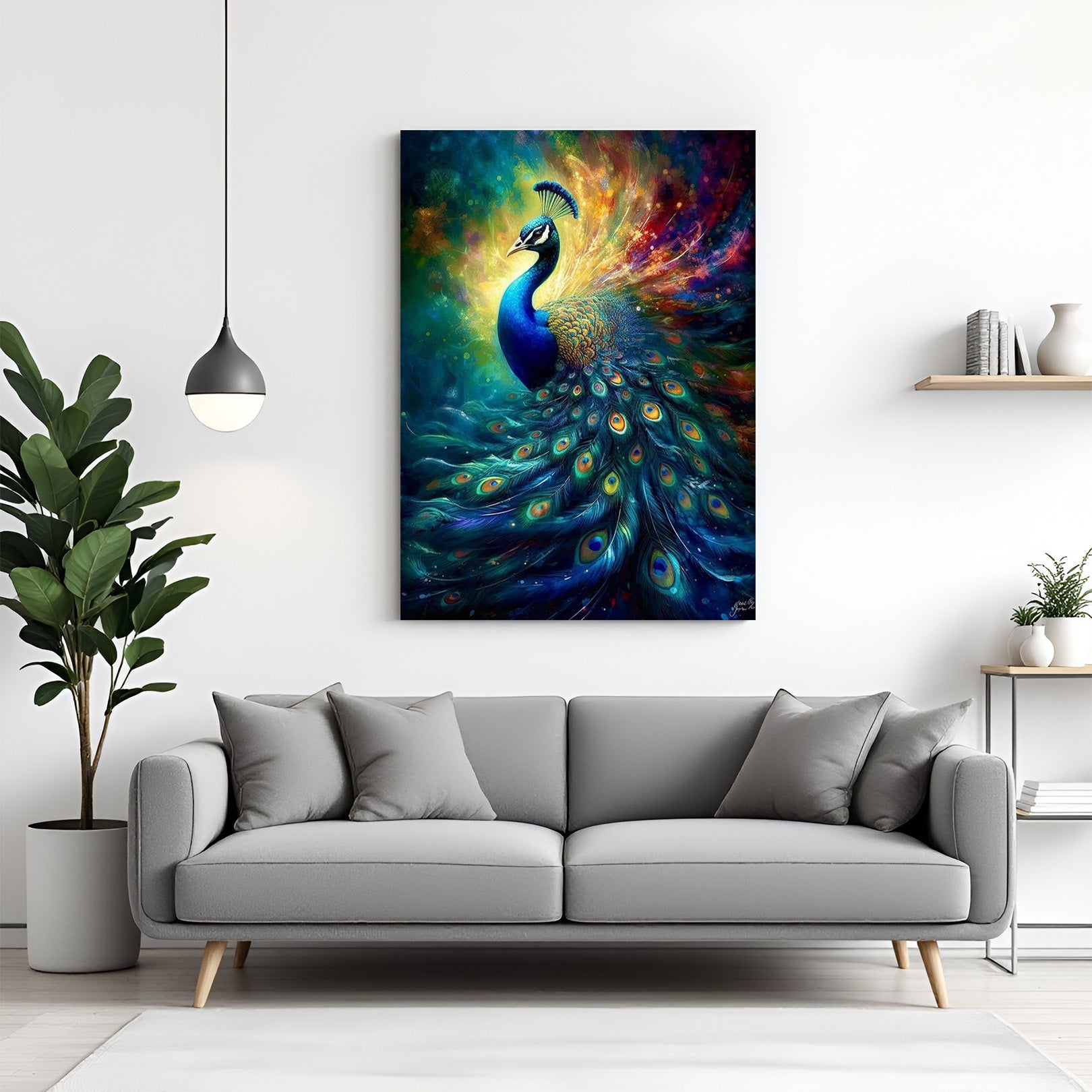 Peacock Vastu Canvas Painting