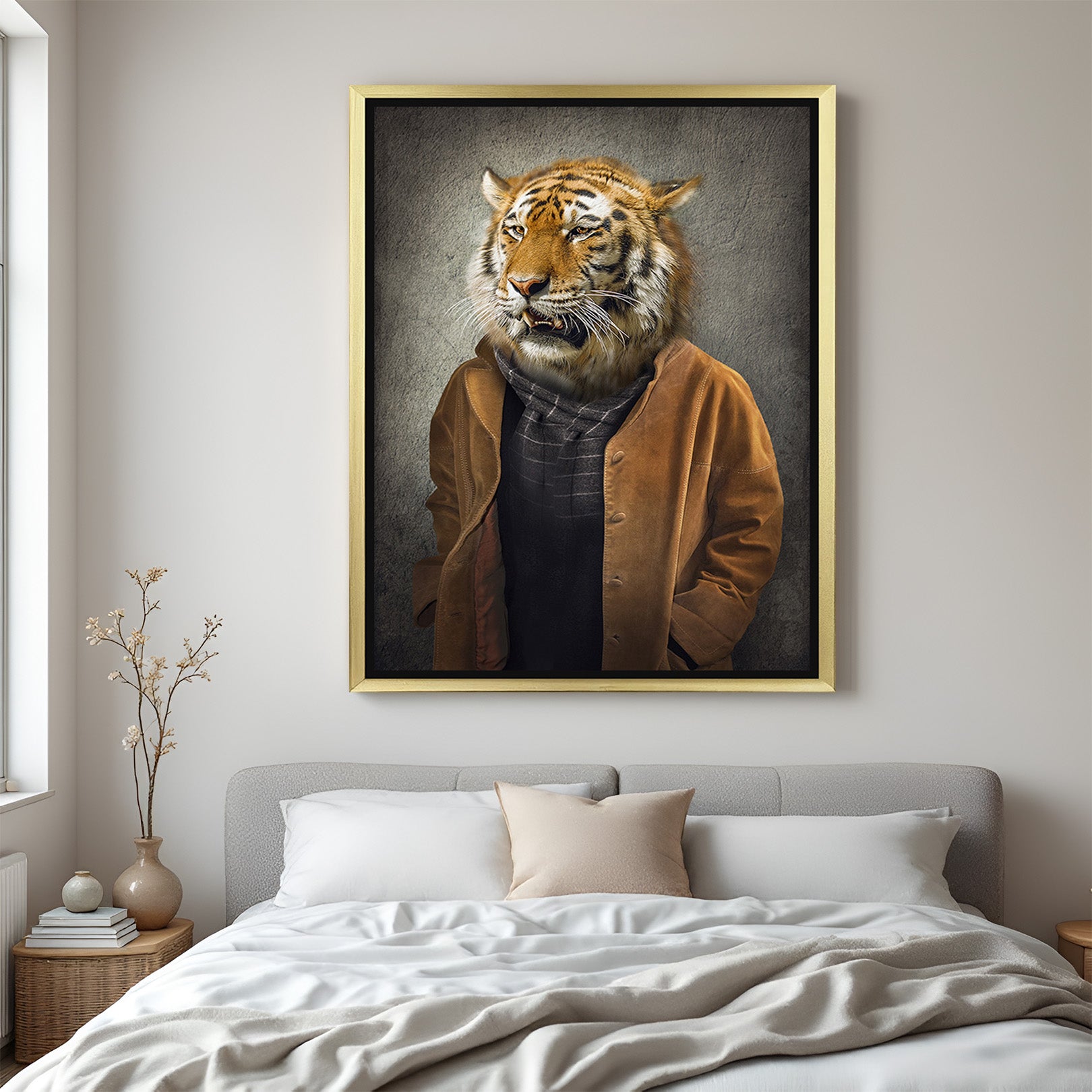 Hand-Painted Wildlife Art: Untamed Elegance (ANM - 155)