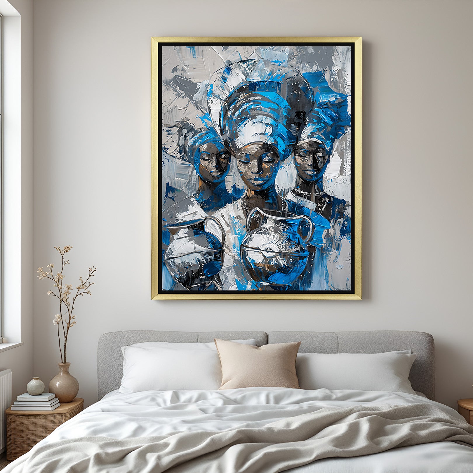 Contemporary African Art on Canvas: Spirit of the Motherland (AFR - 126)