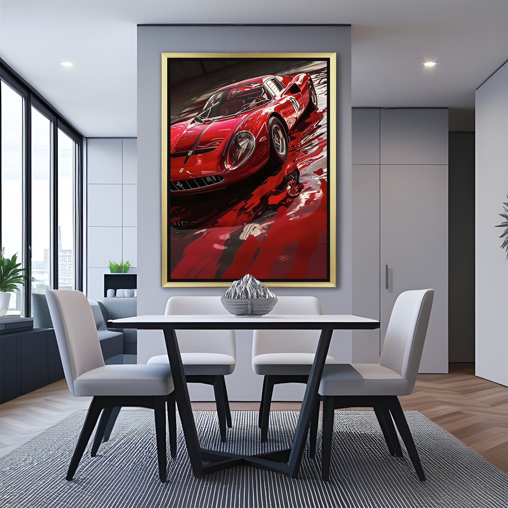 Hand-Painted Car Art: The Essence of Speed (CAR - 136)