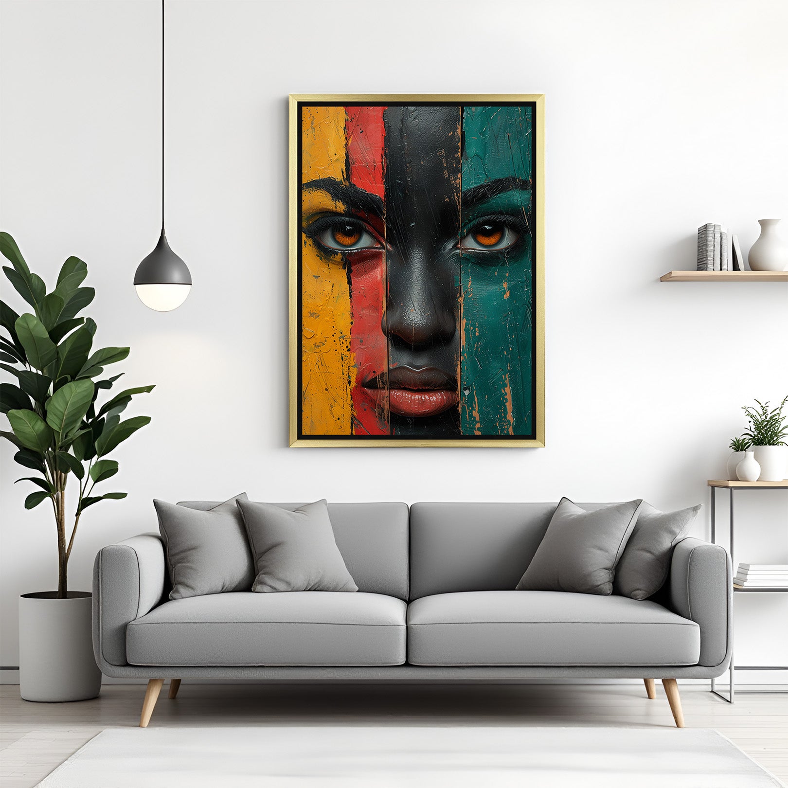 Hand-Painted African Canvas Art: Vibrant Culture & Tradition (AFR - 128)