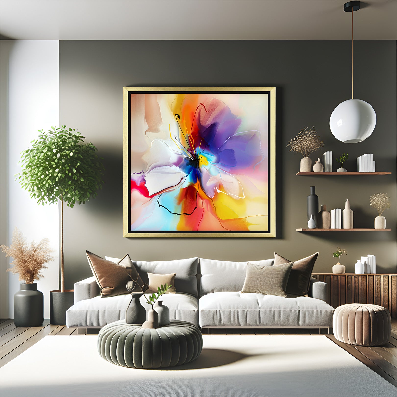 Dynamic Expressions: Bold Abstract Wall Art for Modern Spaces - (ABS -133)