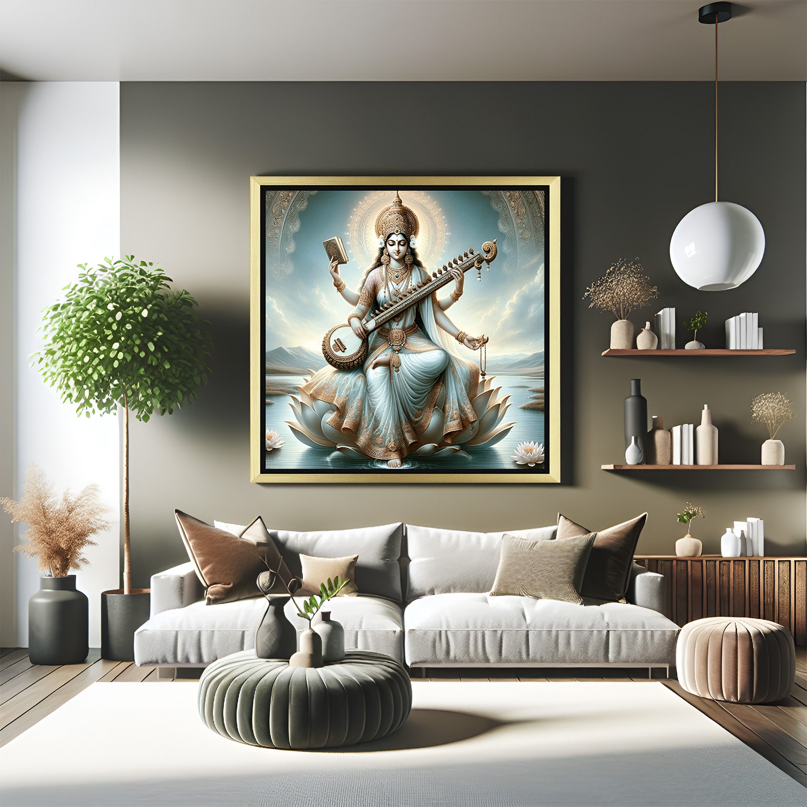 Goddess Saraswati Maa Vastu Painting