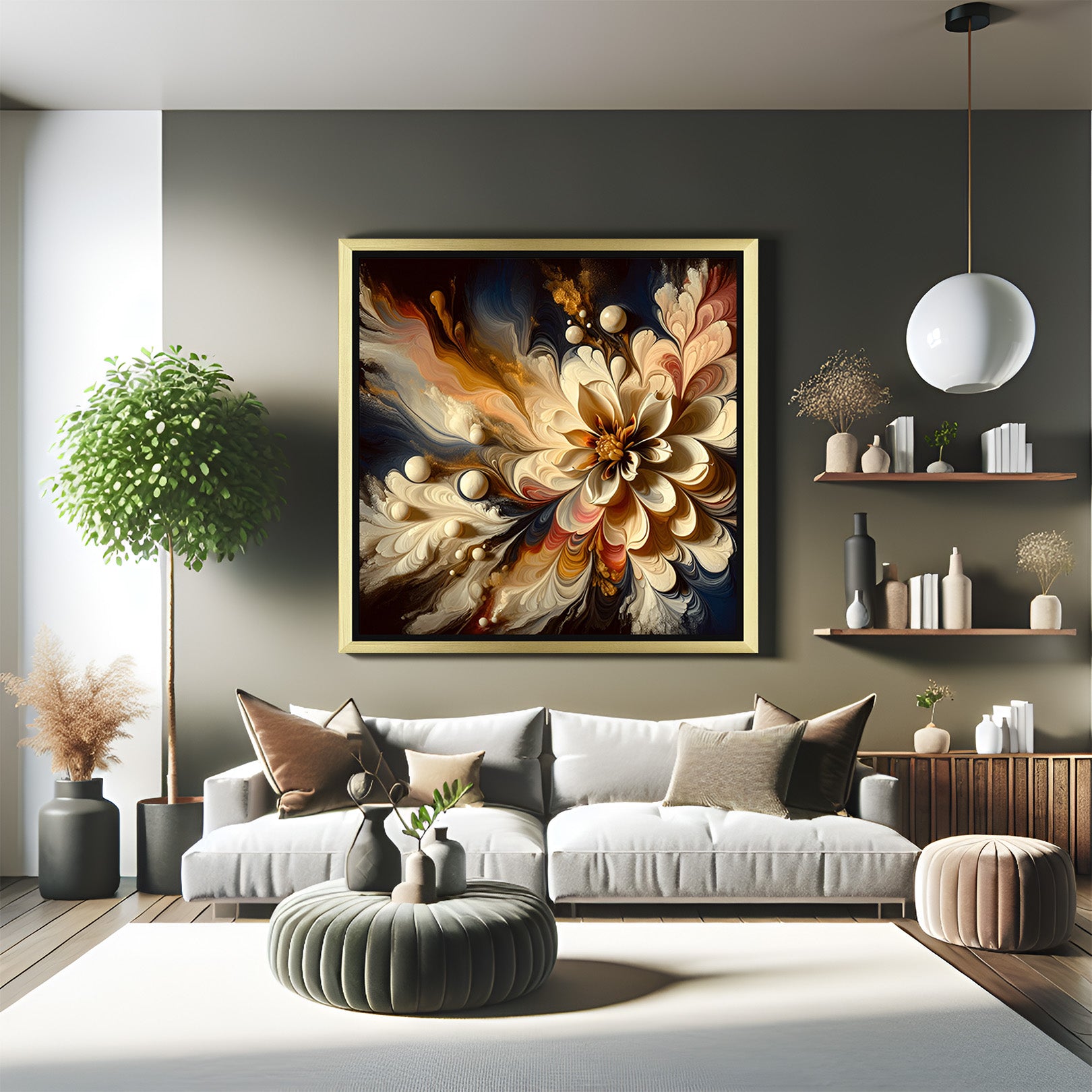 Floral Symphony: Vibrant Wall Art for Nature-Inspired Interiors - (FLOSH - 136)