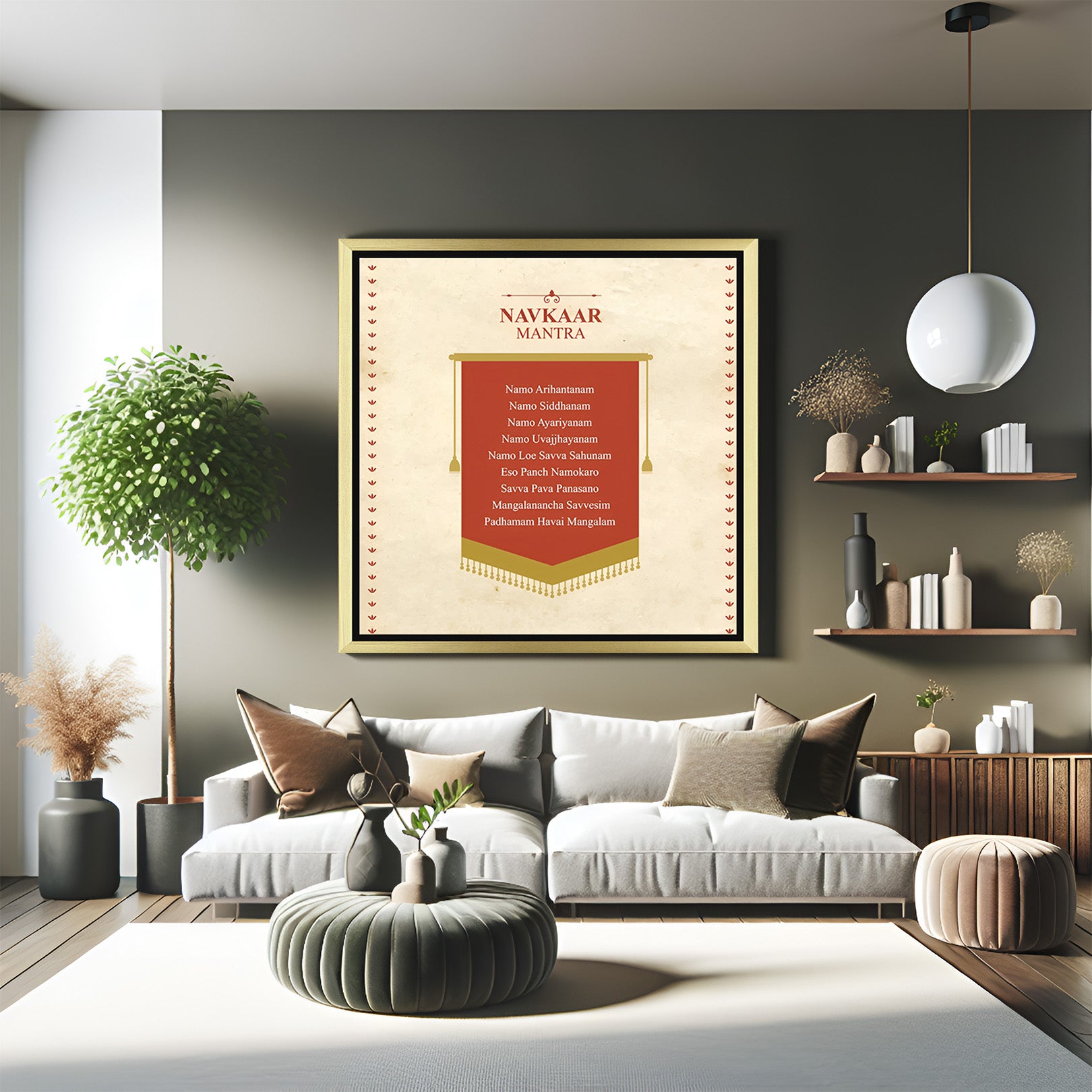 Namokar Mantra Vastu Canvas Painting