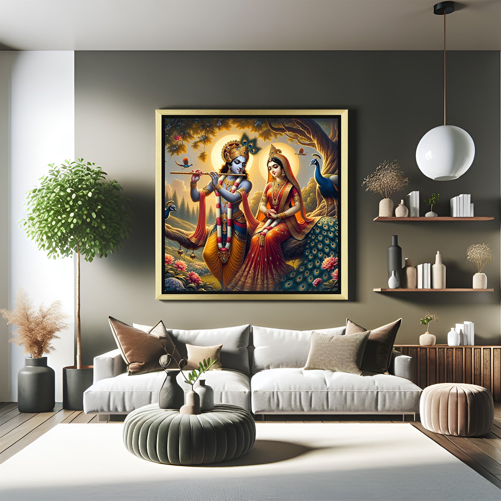 Radha Krishna Vastu Canvas Painting