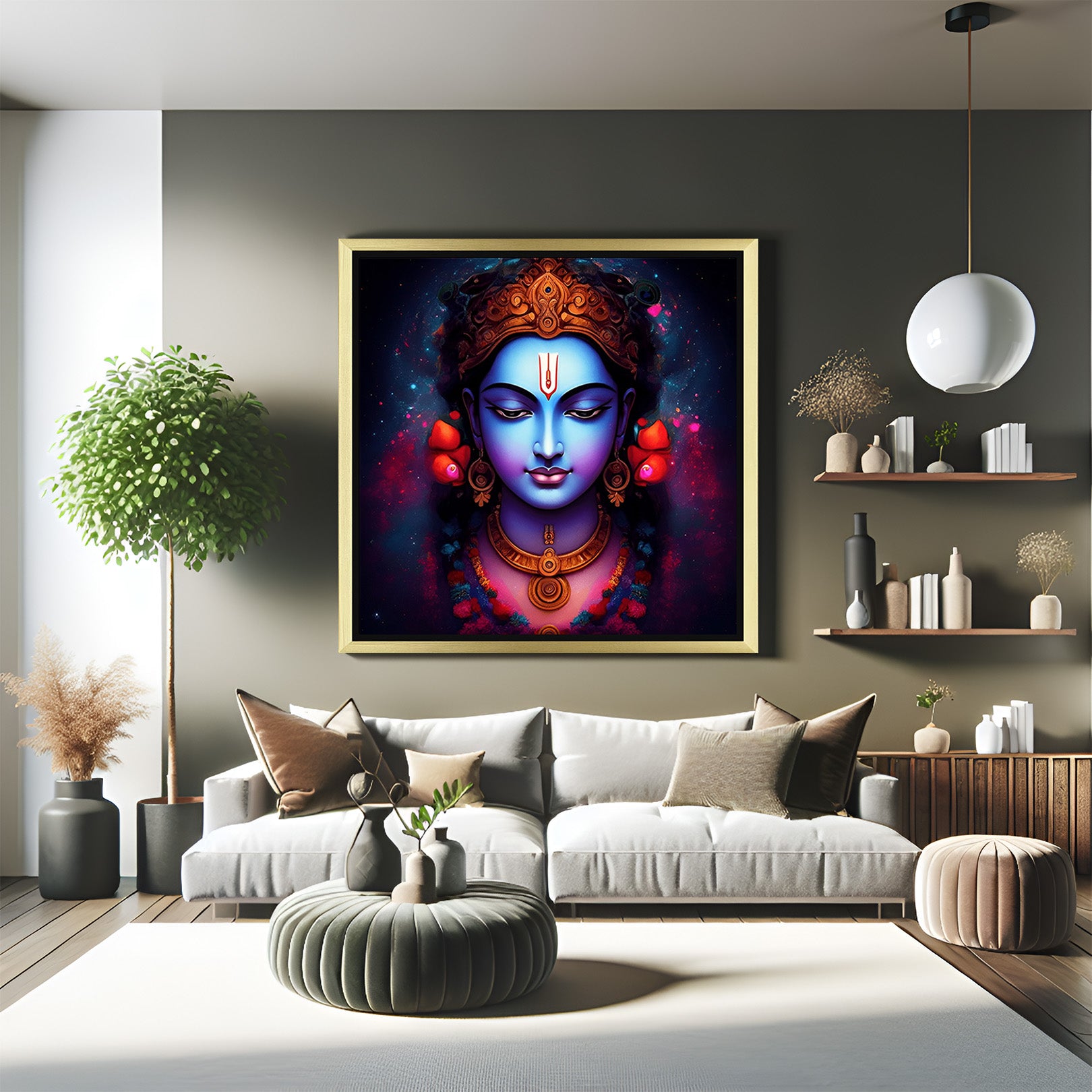 Krishna Wall Art Vastu Canvas Painting