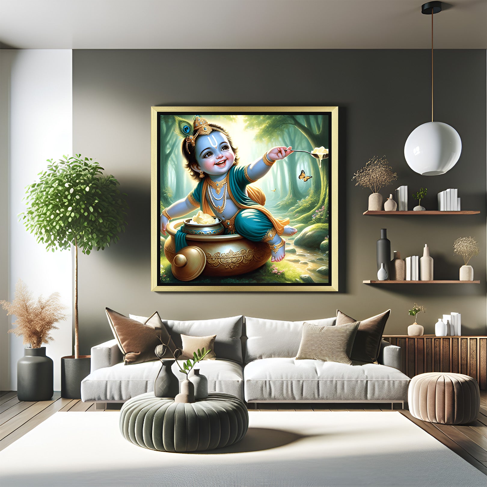 Krishna Bal Avatar Vastu Canvas Painting