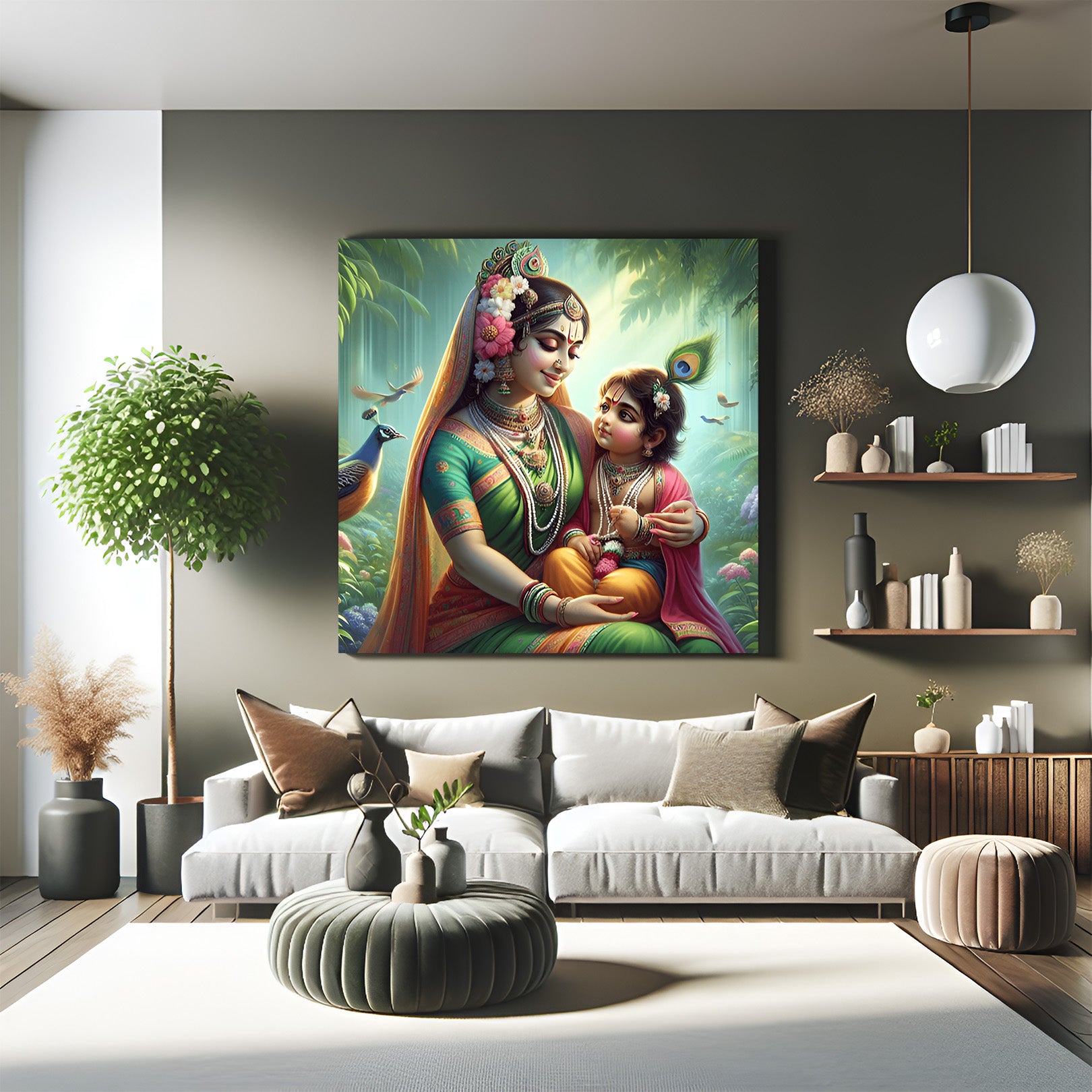 Divine Krishna Vastu Canvas Painting