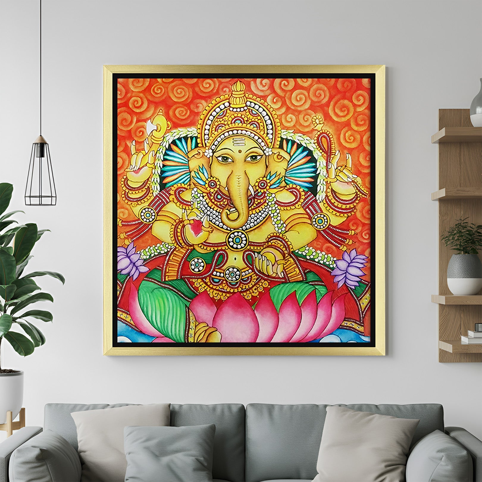 Tribal Wall Art on Canvas: Vibrant Ethnic Expressions (ETH - 126)