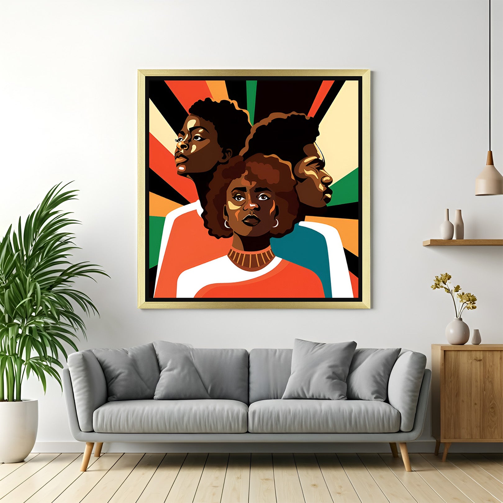 Heritage in Hues: Stunning African Wall Art for Modern Interiors - (AFRSH - 120)