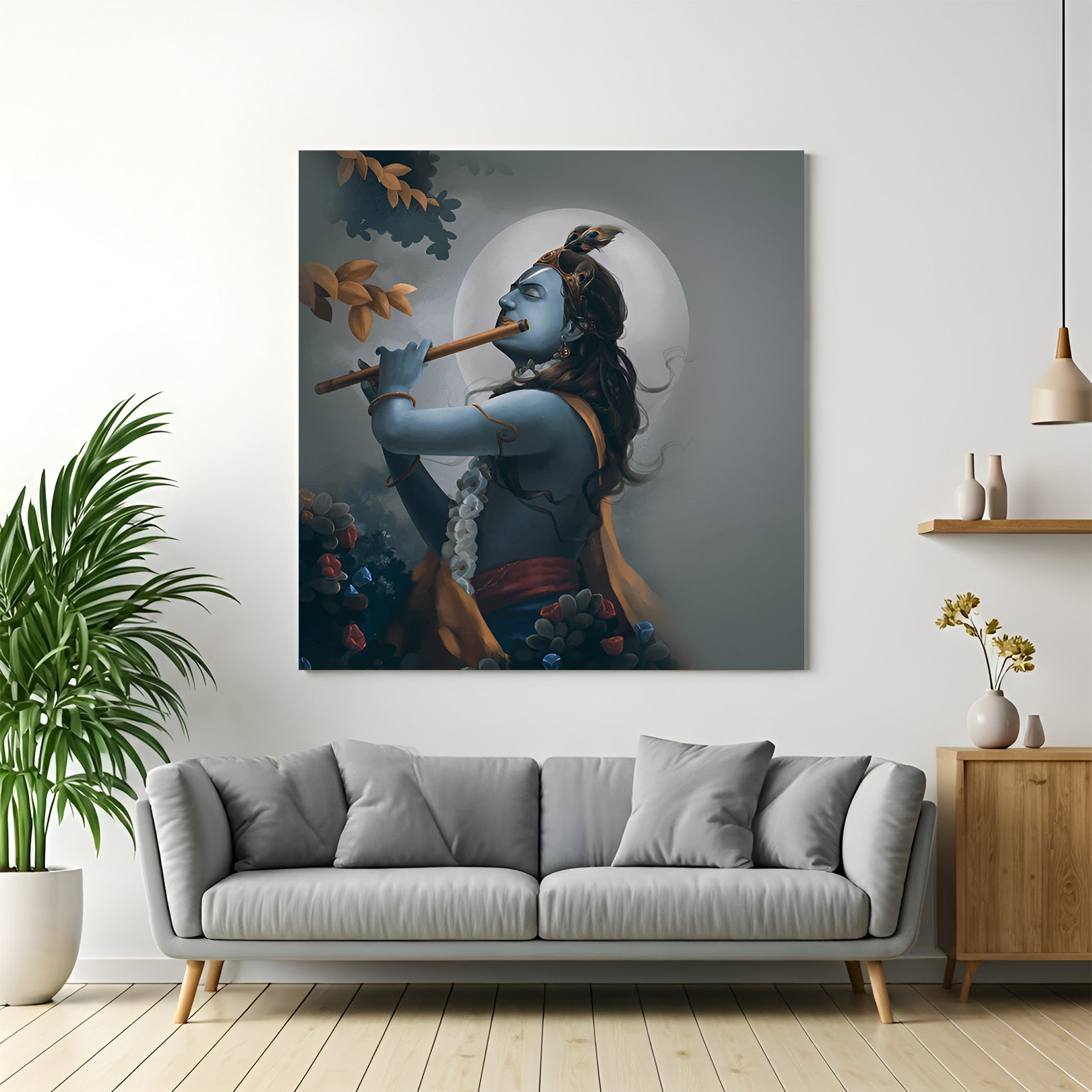 krishna canvas vastu painting