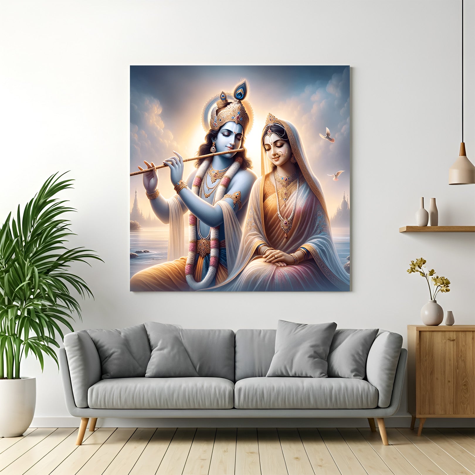 Radha Krishna Vastu Canvas Painting