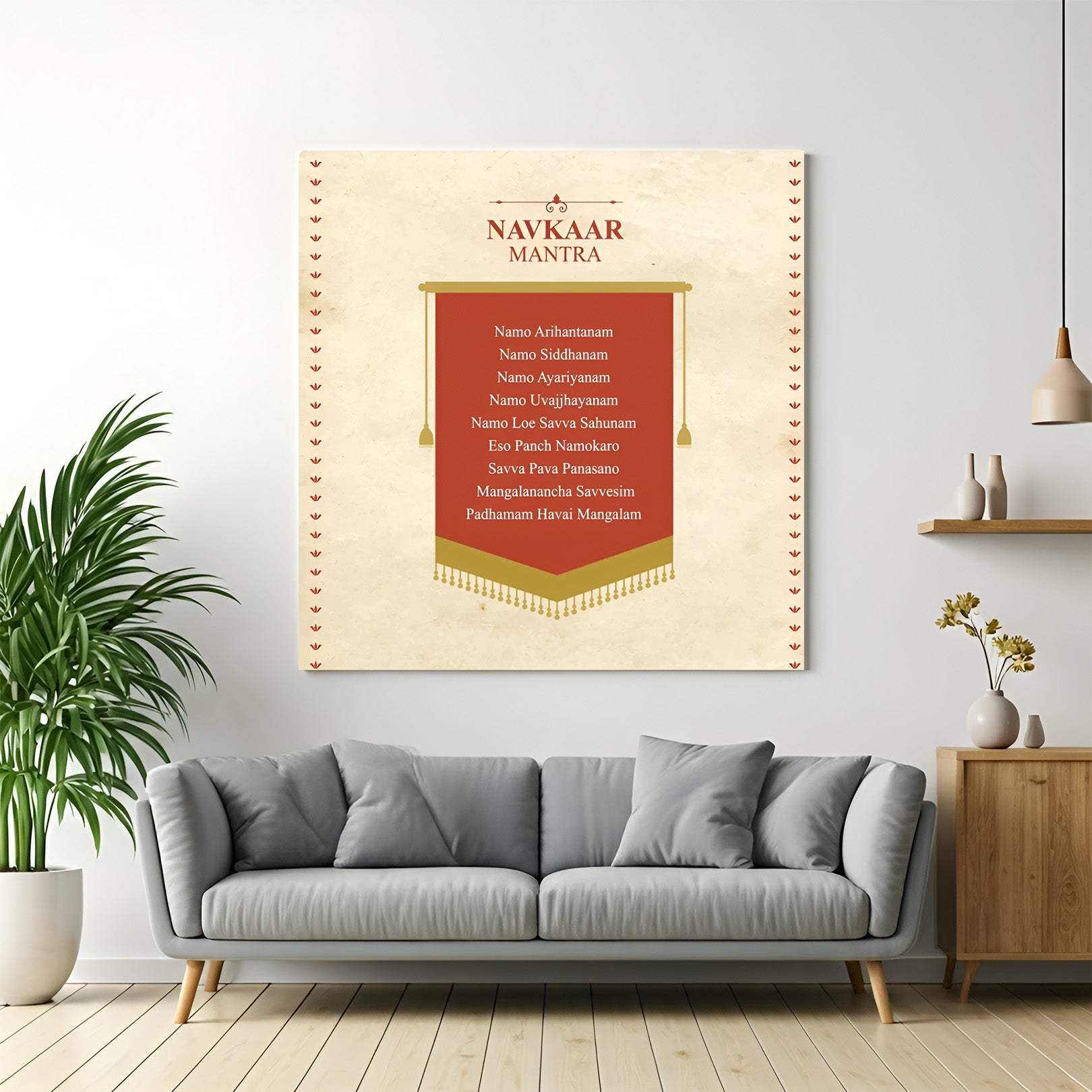 Namokar Mantra Vastu Canvas Painting