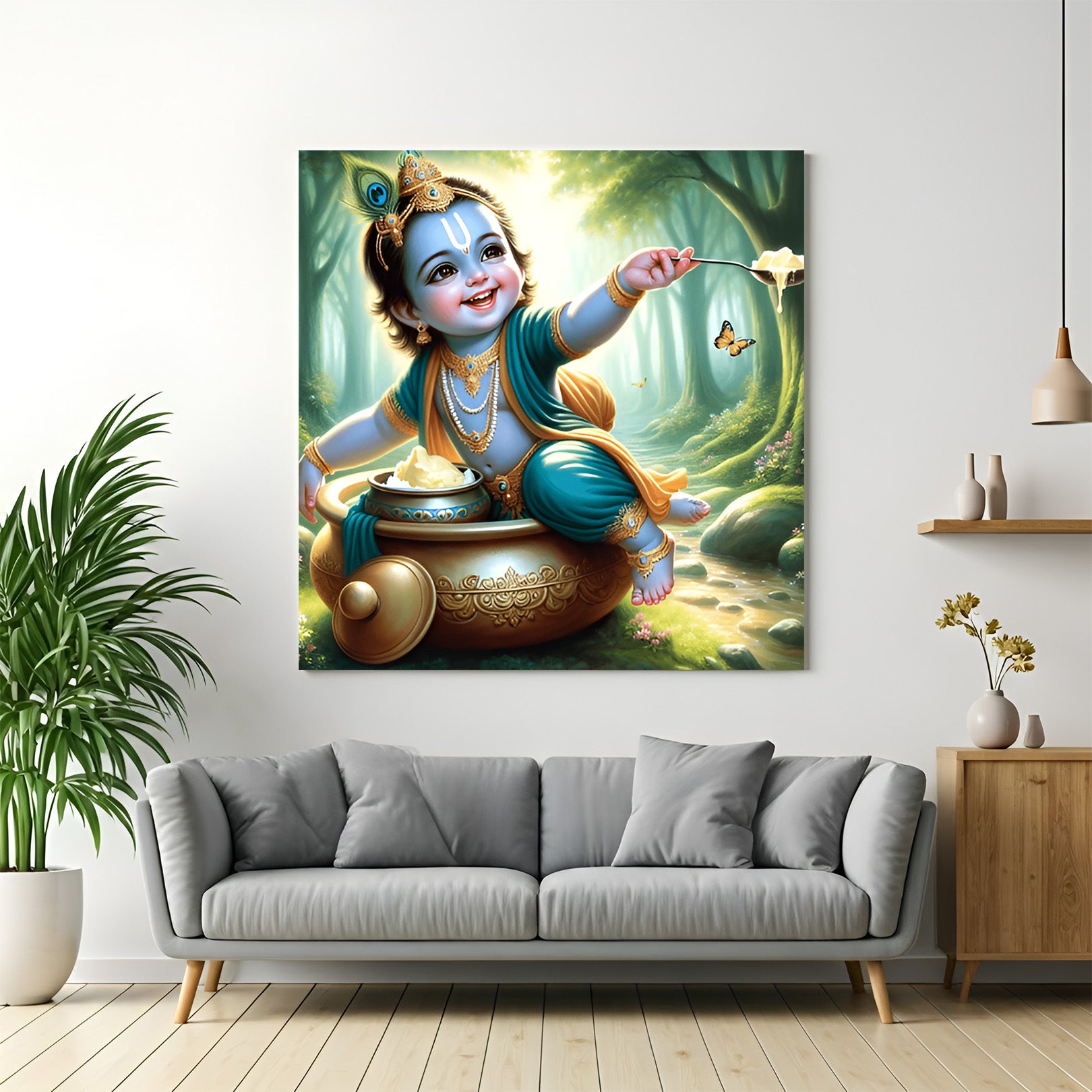 Krishna Bal Avatar Vastu Canvas Painting