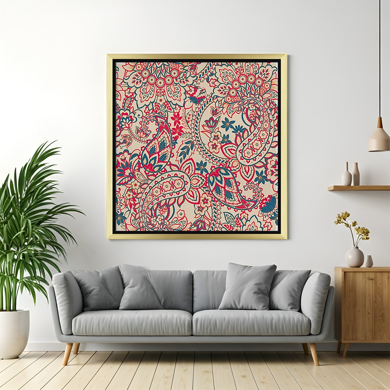 Tribal Wall Art on Canvas: Vibrant Ethnic Expressions (ETH - 136)