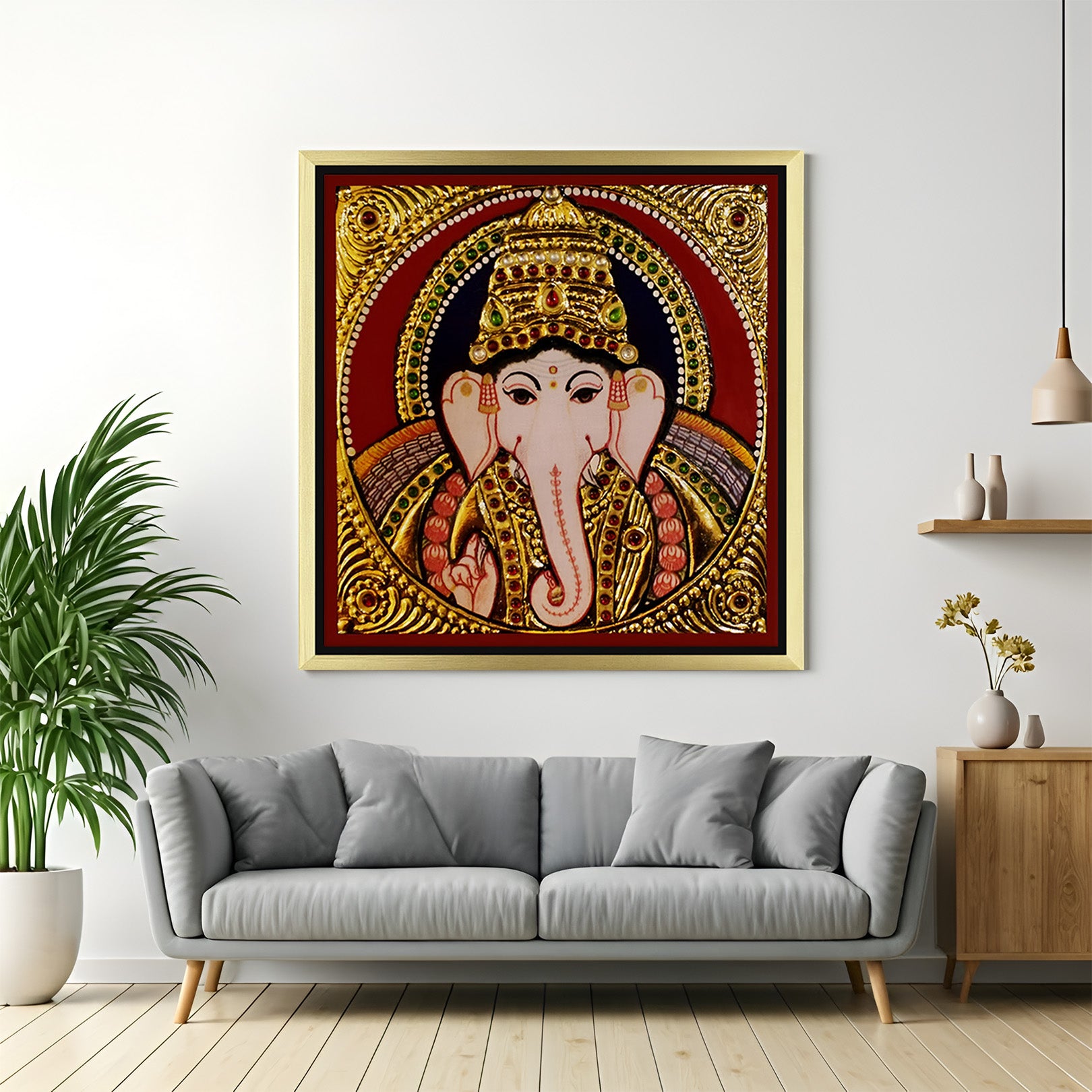 Tribal Wall Art on Canvas: Vibrant Ethnic Expressions (ETH - 146)