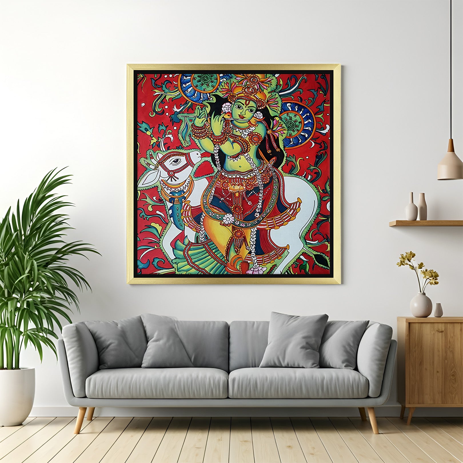 Black and Gold Ethnic Canvas Art: Timeless Tradition (ETH - 149)