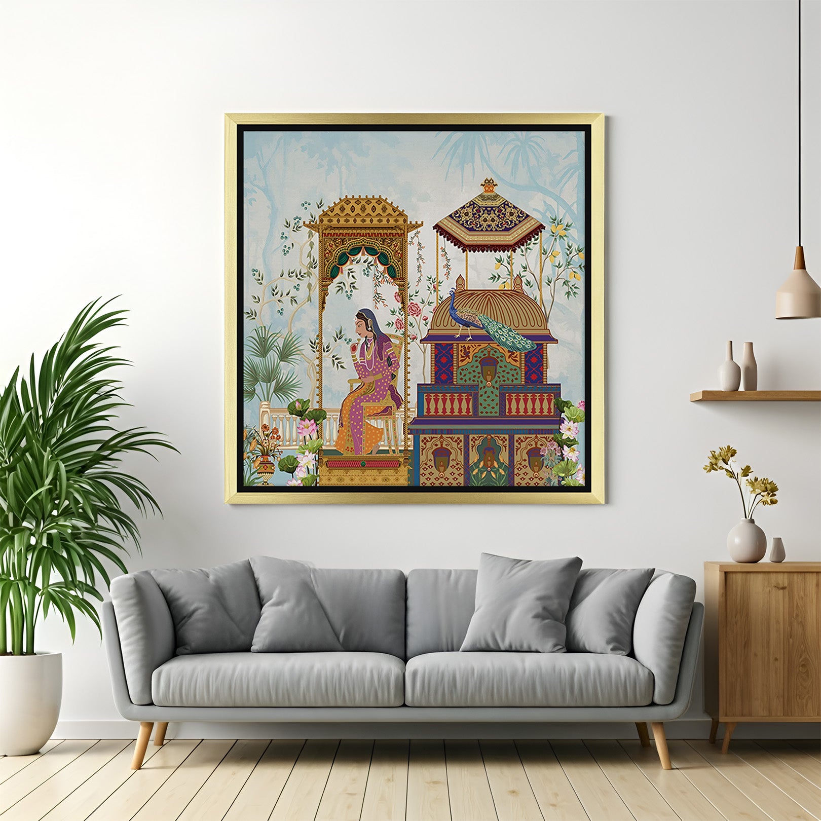 Large Ethnic Canvas Wall Art: Rich Cultural Motifs (ETH - 154)