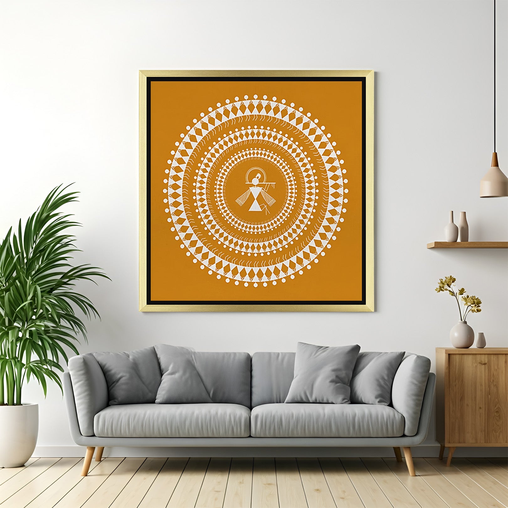 Large Ethnic Canvas Wall Art: Rich Cultural Motifs (ETH - 134)