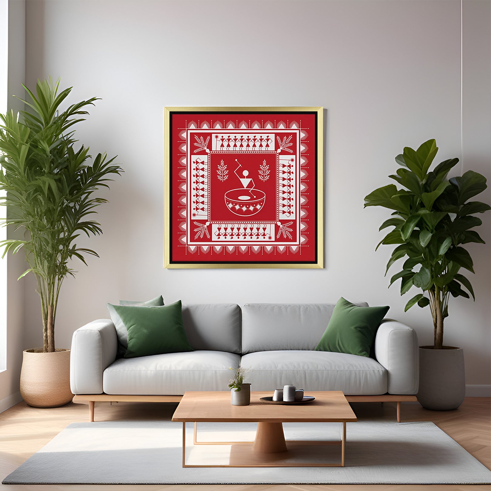 Textured Ethnic Abstract Wall Art: The Essence of Culture (ETH - 140)