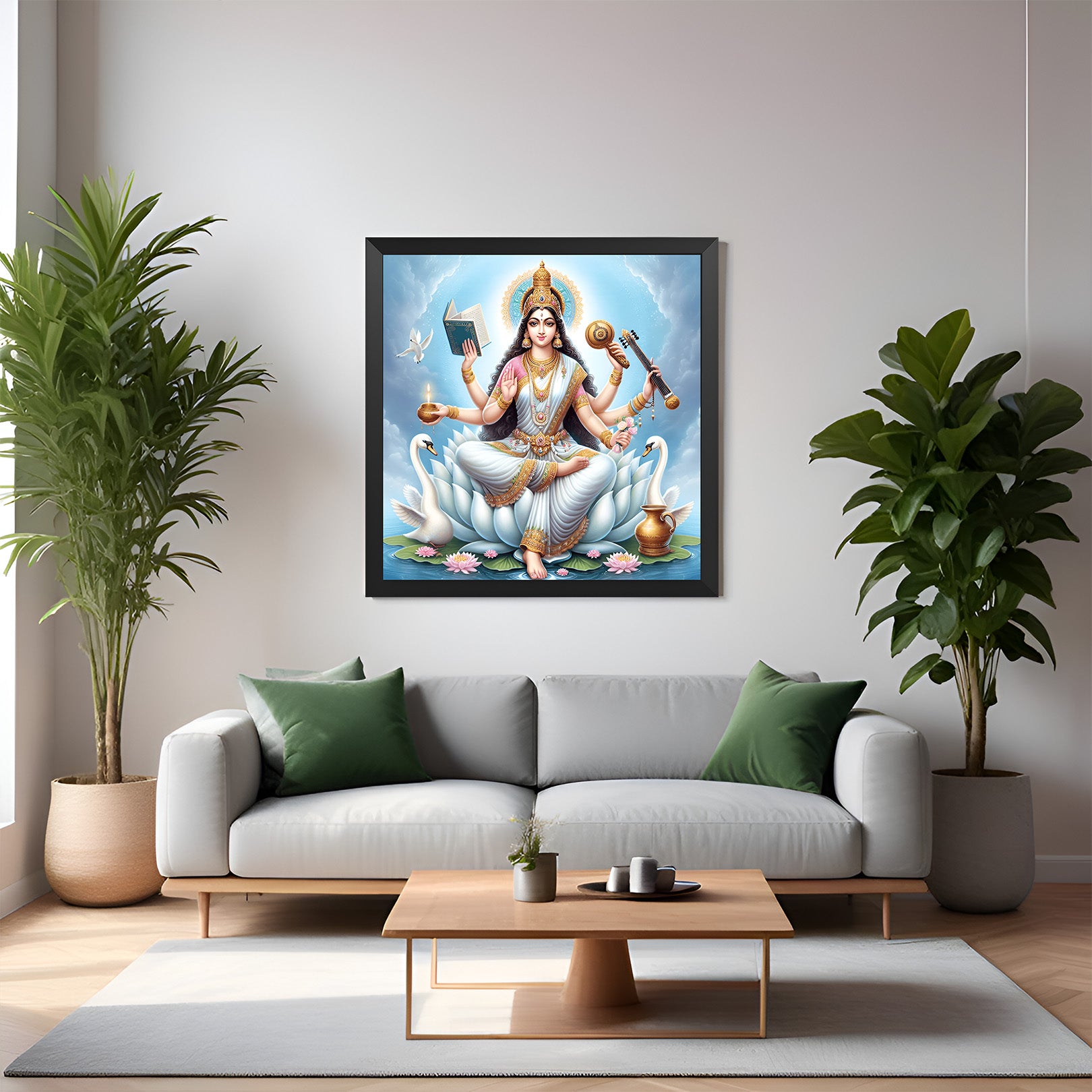 Goddess Saraswati Vastu Canvas Painting 