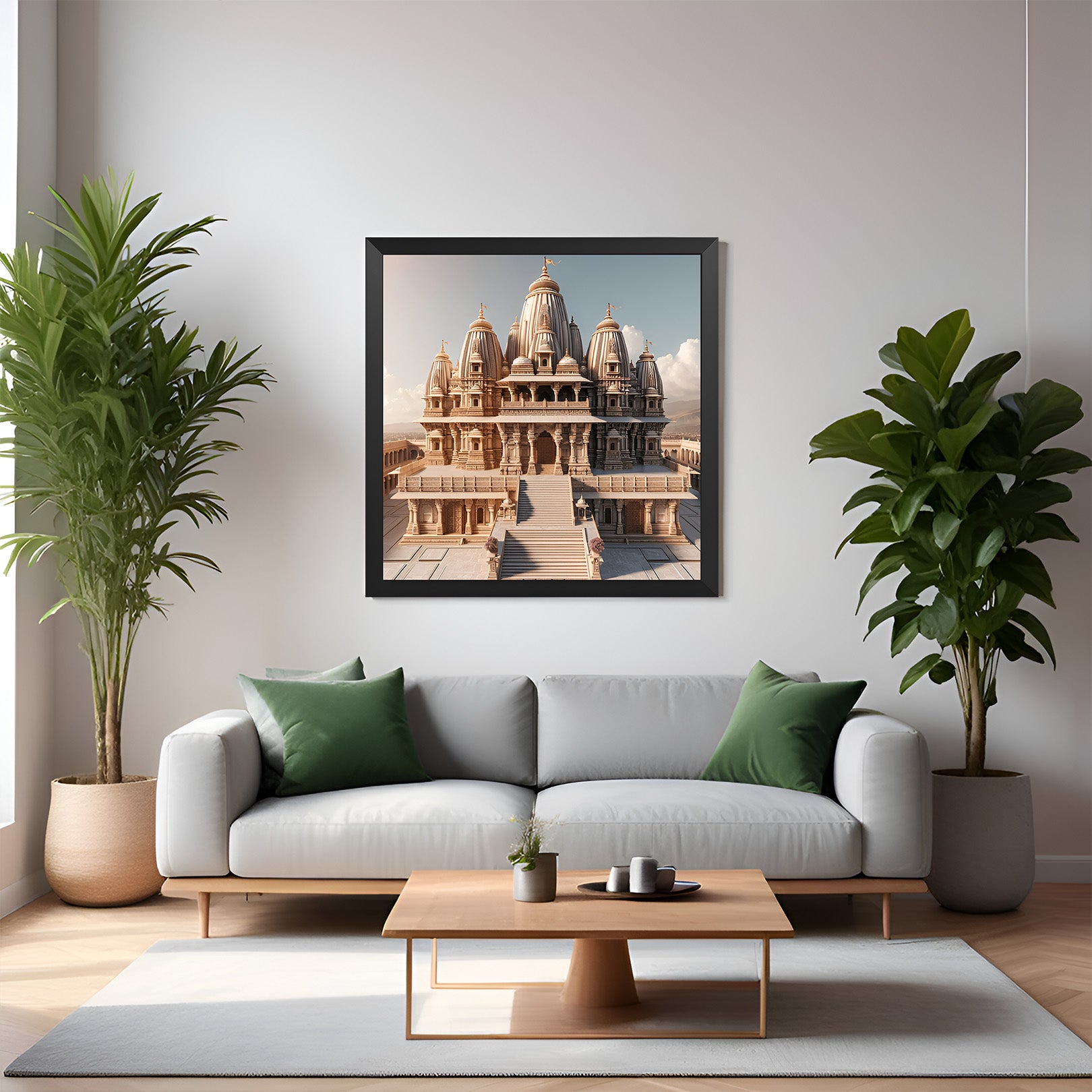 Ram Mandir Wall Art Canvas Painting